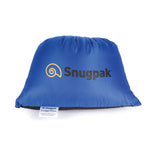 Snugpak Light Blue Travel Pillow Packed Into Its Integrated Stuff Sack